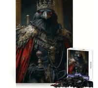 Rompecabezas de Animales Raven King de 1000 Piezas para Adultos, Juego Mental, Juguete Divertido y Tranquilo, Pieza de colección de Arte de Corte preciso (38x26cm)