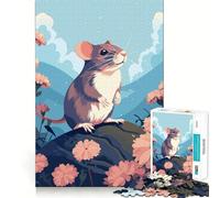 Rompecabezas de Animales Risograph de 1000 Piezas para Adolescentes Juguete de lógica Fuerte Relajación Mental Bordes definidos Regalo Elegante (50x75cm)