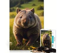 Rompecabezas de Animales Wombat Smile de 1000 Piezas Ejercicio Mental Divertido Piezas de Ajuste preciso Una Forma entretenida de Pasar el Tiempo Libre (50x75cm)