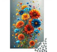 Rompecabezas de Animales y Flores, de Papel Duro, Rectangular, difícil de Resolver, para Adultos y niños, 1000 Piezas (75 x 50 cm)