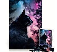 Rompecabezas de Animales y Naturaleza con temática de la Galaxia y los Gatos para Adolescentes, 1000 Piezas, para ejercitar la Mente, entretenido y con Bordes Uniformes Regalo Memorable (38x26cm)