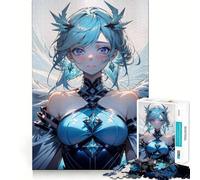 Rompecabezas de Anime Airl Angel Part 1000,Juego de Memoria Mental,Manualidades de Corte de Alta precisión,desafío Cerebral Interactivo para el hogar (38x52cm)