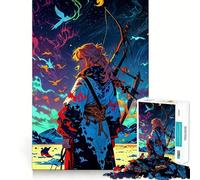 Rompecabezas de Anime Archer Night Sky de 1000 Piezas,Juguete de construcción Focus,Ajuste Firme,Montaje Seguro,Juguete de Entretenimiento para Interiores (50x75cm)