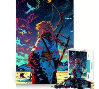 Rompecabezas de Anime Arquero Cielo Nocturno para Adultos,1000 Piezas,Juego para ejercitar la Mente,Corte de precisión,Bordes Suaves,desafío Divertido para Pasar el Tiempo (38x26cm)