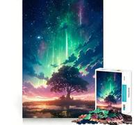 Rompecabezas de Anime Aurora para Adolescentes,1000 Piezas,Juego de Memoria Mental,Cierre Seguro,sin Piezas Sueltas,Ideal para Viajar, ejercitar la Mente (38x26cm)