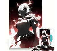 Rompecabezas de Anime Chica Demonio en un Entorno ardiente 1000 Juego Think Boost Cierre hermético Sin Piezas Sueltas Desafío Cerebral Interactivo para el hogar (38x26cm)