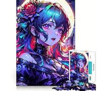 Rompecabezas de Anime Chica Demonio para Adultos 1000 Juego Think Boost Estructura de Enclavamiento Preciso Fácil de Aprender Diversión Familiar (38x26cm)