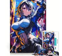 Rompecabezas de Anime City Police Woman para Adultos,1000 Piezas,Juego Think Boost,Estructura de Encaje precisa,fácil de Aprender,diversión para Toda la Familia (50x75cm)
