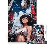 Rompecabezas de Anime CityGirl en un Entorno Urbano, 1000 Piezas para Adolescentes Claridad Mental, Paz y diversión Cierre Perfecto Regalo de Temporada (50x75cm)