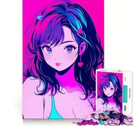Rompecabezas de Anime con Chicas Lindas para Adultos,1000 Piezas,Juego para estimular la Mente,tamaño Uniforme,Piezas precisas,Ideal para Viajar, ejercitar la Mente (38x52cm)