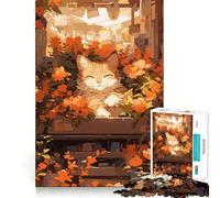 Rompecabezas de Anime con diseño de Gato Florista,1000 Piezas,Divertido,de Calidad Profesional,Ideal para ejercitar la Mente Actividad Mental (50x75cm)