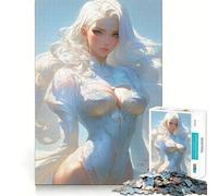 Rompecabezas de Anime con Figura de ángel,1000 Piezas,Juego de Habilidad Mental,Ajuste Estable,sin Piezas Que se muevan,pasatiempo Divertido para Fines de Semana Largos (38x52cm)