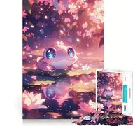 Rompecabezas de Anime con Forma de Rana y Flor de Cerezo para Adultos,1000 Piezas,Juego de Memoria Cerebral,Corte Fino,Acabado Premium,Forma entretenida de Pasar el Tiempo Libre (38x26cm)