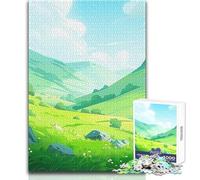 Rompecabezas de Anime con paisajes Coloridos, 1000 Piezas para Adolescentes, Juego de Aprendizaje de Pensamiento estratégico, Regalo Ideal para Cualquier Evento, tamaño 38x52cm