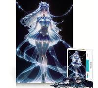 Rompecabezas de Anime Crystal Girl de 1000 Piezas para Adolescentes Juego para estimular la Mente Montaje Firme y Seguro Actividad Divertida para Toda la Familia (38x52cm)