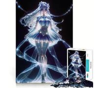 Rompecabezas de Anime Crystal Girl para Adultos,1000 Piezas,Juego Think Boost,Estructura de Encaje precisa,fácil de Aprender,diversión para Toda la Familia (38x26cm)