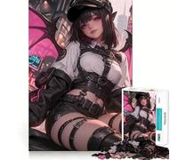 Rompecabezas de Anime Cyberpunk Angel de 1000 Piezas para Adolescentes Entrenamiento de Memoria Diversión,conexión Limpia y sin interrupciones Actividad grupal Relajante para Interiores (50x75cm)