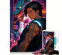 Rompecabezas de Anime Cyberpunk con niño cíborg para Adolescentes,1000 Piezas,Juego para estimular la Mente,Montaje Firme y Seguro,Actividad para Fortalecer los Lazos Familiares (50x75cm)