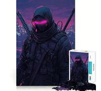 Rompecabezas de Anime Cyberpunk Ninja de 1000 Piezas,Juego cognitivo Divertido,Troquelado de Alta precisión, aliviar el estrés (38x26cm)