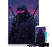 Rompecabezas de Anime Cyberpunk Ninja de 1000 Piezas Juguete para desarrollar la Capacidad cognitiva Superficie Lisa y sin Rebabas Actividad Relajante para Grupos en Interiores (38x52cm)