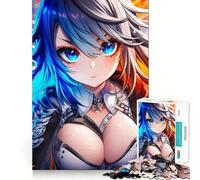 Rompecabezas de Anime de 1000 Piezas con temática de Hielo y Fuego,Ideal para Adolescentes Juego de concentración Mental con Bordes Lisos y Cortes de precisión