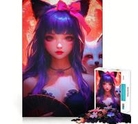 Rompecabezas de Anime de Chicas Gato para Adolescentes, 1000 Piezas, Pure Logic Toy, Quiet Calm Clean Cut, decoración de Pared 38x52cm