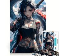 Rompecabezas de Anime de Chicas samurái para Adolescentes, 1000 Piezas, Potencia la Memoria, Momentos de Tranquilidad, Corte Premium, Regalo de cumpleaños (38x26cm)