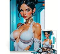 Rompecabezas de Anime de Ciencia ficción con Mujer, 1000 Piezas, para Adultos Refuerza la Memoria Diversión y Ocio Diseño Elegante Regalo Ideal (38x26cm)