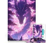 Rompecabezas de Anime de dragón Morado de 1000 Piezas para Adultos Juego Divertido y fácil de armar Ideal para divertirse en Familia (50x75cm)