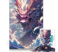 Rompecabezas de Anime de dragón neón Colorido de 1000 Piezas para Adolescentes Ideal para Relajarse y Jugar Un Regalo Encantador (50x75cm)