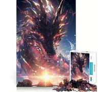 Rompecabezas de Anime de Dragones Adolescentes de 1000 Piezas,Juego de Memoria Mental,Cierre Seguro,sin Piezas Sueltas,Ideal para Viajar, ejercitar la Mente (50x75cm)