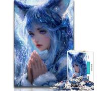 Rompecabezas de Anime de Fox Girl para Adultos 1000 Piezas para Adolescentes Ideal como decoración de Pared cumpleaños y Navidad (50x75cm)