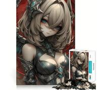 Rompecabezas de Anime de guerrera Femenina para Adolescentes,1000 Piezas,Juego para estimular la Mente,Montaje Firme y Seguro,Actividad para Fortalecer los Lazos Familiares (50x75cm)