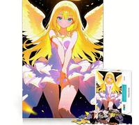 Rompecabezas de Anime de una Chica ángel con alas Doradas para Adultos,1000 Piezas,Juego de Memoria,Ajuste Firme,Montaje Seguro,Juego de construcción de Conexiones significativas (38x52cm)