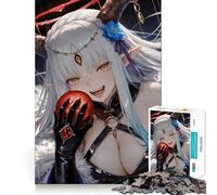 Rompecabezas de Anime de una Chica Demonio con una Manzana roja para Adultos Juego Think Boost de 1000 Piezas Estructura de Encaje precisa Fácil de Aprender Diversión para Toda la Familia (38x52cm)