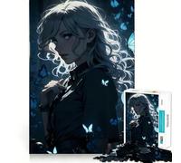 Rompecabezas de Anime de una Chica Mariposa para Adultos,1000 Piezas,para desarrollar la Memoria,Divertido,de Alta precisión,fácil de Aprender,para Disfrutar en Familia (38x52cm)