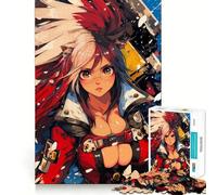 Rompecabezas de Anime de una Chica Ronin con Cabello Rojo y Blanco,1000 Piezas,Divertido,de Calidad Profesional,Ideal para desarrollar la Memoria y la Capacidad de Corte estimular