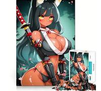 Rompecabezas de Anime de una Chica Zorro con Katana,1000 Piezas,Divertido,para Aumentar la concentración,Cortado con láser para un Ajuste, Actividad para Compartir con Seres Queridos (38x26cm)