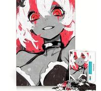 Rompecabezas de Anime de una payasa con Ojos Rojos para Adultos,1000 Piezas,Juego Think Boost,Estructura de Encaje precisa,fácil de Aprender,diversión para Toda la Familia (38x26cm)