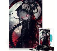 Rompecabezas de Anime Deadly Moon Vampire de 1000 Piezas,Juguete de construcción Focus Building Toy,Ajuste Huecos,Actividad gratificante para días lluviosos (38x26cm)
