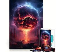 Rompecabezas de Anime Destrucción de la Tierra de 1000 Piezas Juego de concentración Mental Corte de precisión Bordes Lisos Actividad Absorbente para Noches tranquilas (38x26cm)