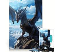 Rompecabezas de Anime Dragón del Cielo de 1000 Piezas para Adolescentes Estimula la Mente Diversión sin Espacios Ajuste Entretenimiento cautivador para Interiores acogedores (38x26cm)