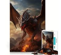 Rompecabezas de Anime Dragón del Infierno de 1000 Piezas para Adolescentes Juego Divertido y fácil de armar Sin Huecos Actividad Nocturna Familiar (38x26cm)