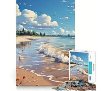 Rompecabezas de Anime Escapada a la Playa de 1000 Piezas para Adultos Juguete cognitivo para armar Juntos Colección de Arte (38x52cm)