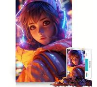 Rompecabezas de Anime,fantasía y Chica Gamer de 1000 Piezas,Juguete de construcción Focus Building Toy,Ajuste Huecos,Actividad gratificante para días lluviosos (38x52cm)