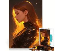 Rompecabezas de Anime Fire Queen para Adultos,1000 Piezas,Juego de Memoria,Ajuste Firme,Montaje Seguro,Juego de construcción de Conexiones significativas (38x26cm)