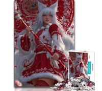 Rompecabezas de Anime Fox Girl para Adultos, 1000 Piezas, Juego desafiante, juguetesCada Pieza es únicaJuego Familiar desafiante y divertido50x75cm