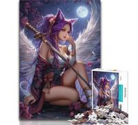 Rompecabezas de Anime Fox Girl para Adultos, Ideal como Juego Educativo, Regalo para Toda la Familia, 50x75cm