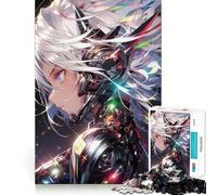 Rompecabezas de Anime futurista con Chica Linda,1000 Piezas,Divertido,para Aumentar la concentración,Cortado con láser para un Ajuste, Actividad para Compartir con Seres Queridos (38x26cm)