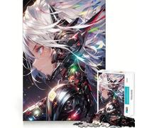 Rompecabezas de Anime futurista con Chica Linda,1000 Piezas,Juego Interactivo para estimular el Pensamiento,Cierre Seguro sin Piezas Sueltas,desafío Cerebral para el hogar (50x75cm)